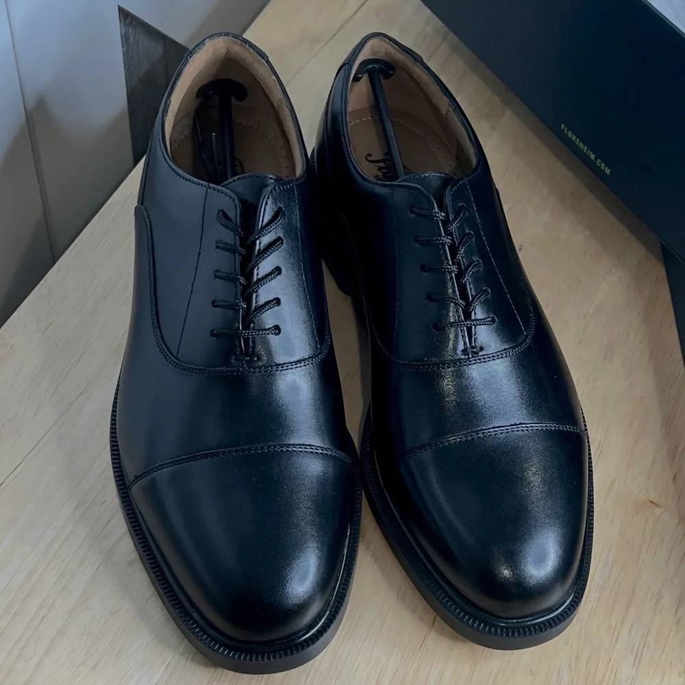 Nwt Florsheim DAILEY Cap Toe Oxford Shoe 7.5 Wide 7.5EEE
